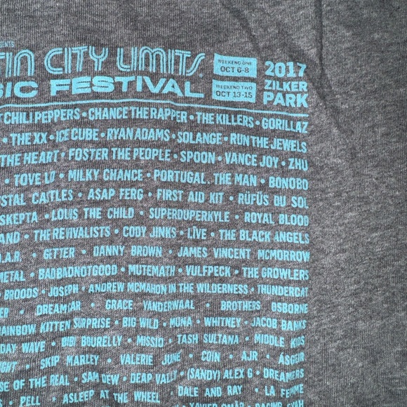 ACL Festival 2017 Official T-Shirt w/Bands Listed: Women’s MED: Jay-Z: RHCP - Picture 4 of 6